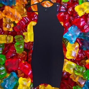 H&M Black Ribbed Sleeveless Bodycon Mini Dress